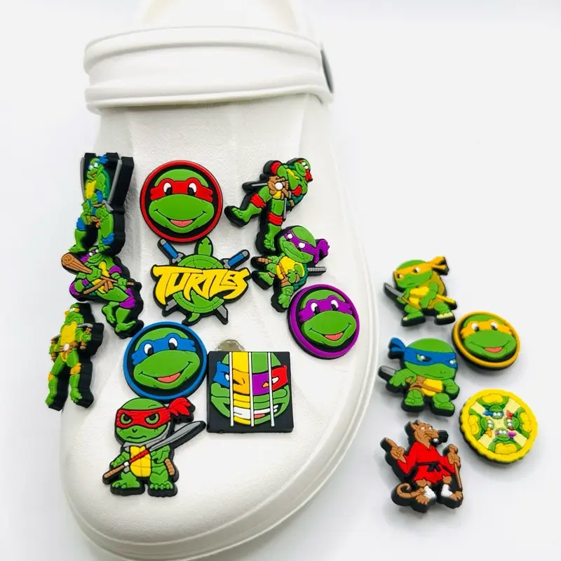 16x Ninja Turtles Charms for Croc Shoe Style | SET OF 16 | Super Cute Gifts- Bargain- Shoe Accessories- Shoe Decoration Charms Footwear Comfort Bridal Parent 1