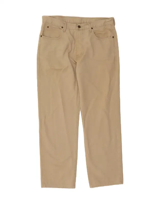 Pre-Owned Vintage LEE Mens Chicago Straight Jeans W34 L30 Beige Cotton 0