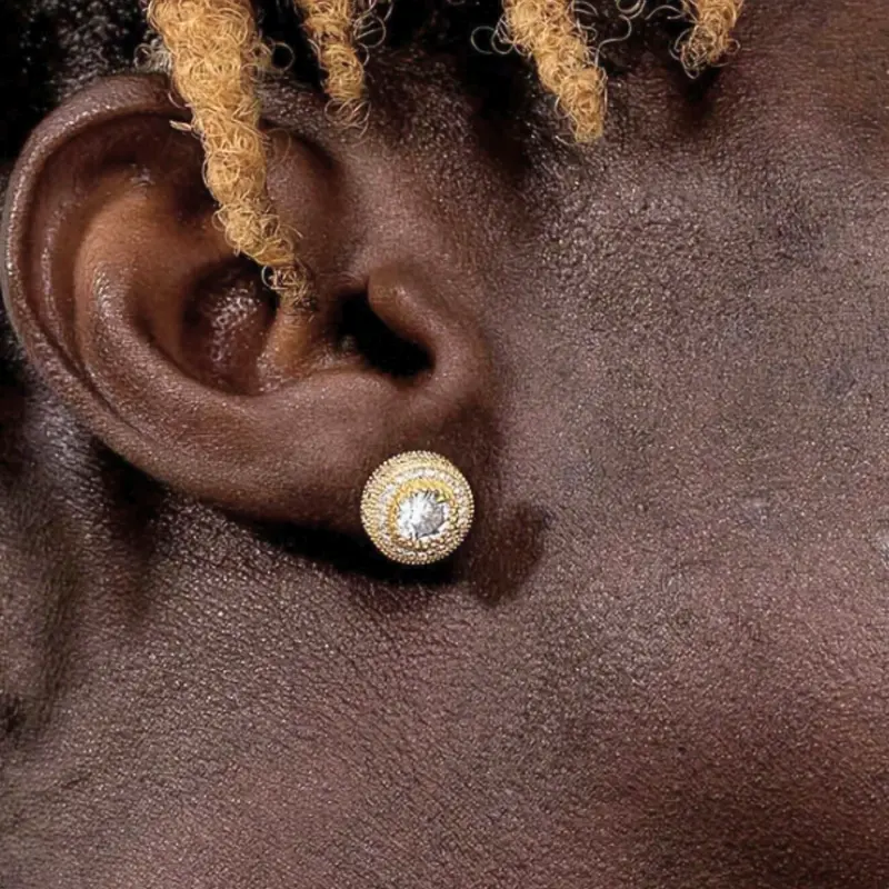 2pcs/Set Classic Hip Hop Style Square Zirconia Stud Earrings for Men and Women, Elegant Fashion Jewelry, Suitable for Daily Wear, Gifts for Loved Ones 6