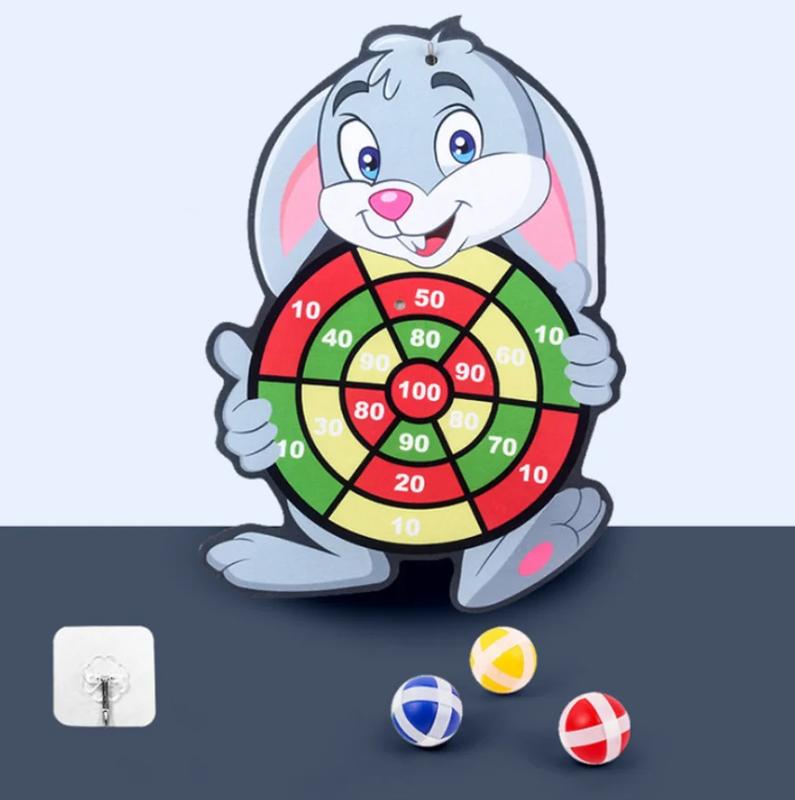 Child Montessori Toys for Kids 2 to 4 Years Old Cartoon Animal Dart Board Sticky Ball Family Interactive Educational Toys Baby 2