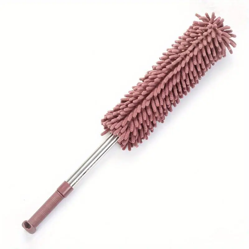 1pc Chenille Telescopic Dust Duster - Washable & Extendable Pole, Detachable Brush for Efficient Cleaning of Furniture, Car, Windows, Ceiling Fans & More - Available in Kakai, Brown, Purplish Blue, Pale Green 6