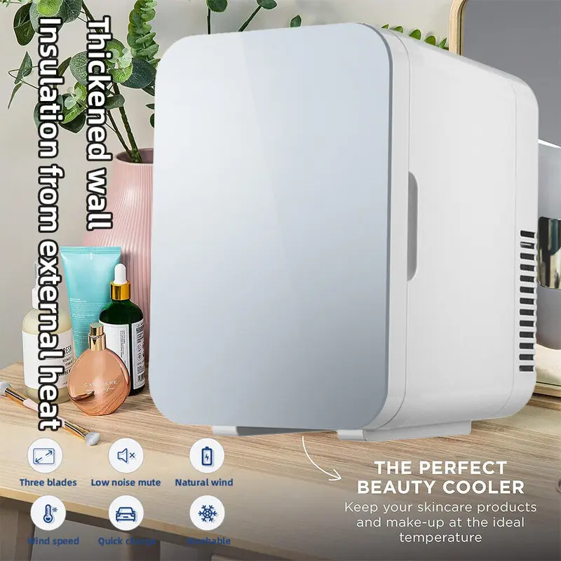 8L Portable Mini Fridge Table Top Electric Small Cooler White Ice Box Bedroom fridge minifridges 4