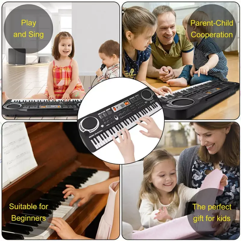61 Key Electric Digital Piano Musical Beginner Electronic Keyboard Instrument UK 7