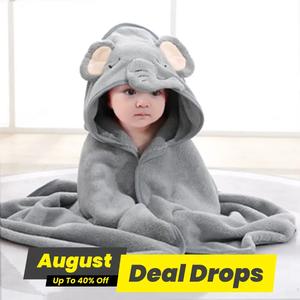 Comfort Hooded Baby Towel, Durable Baby Bath Towels with Hood Ultra Soft Hooded Baby Towels Newborn, Cute Animal Design Baby Shower Wash Cloth, Baby Essentials Baby Stuff Newborn Baby Stuff Baby Items, Baby Shower Gifts