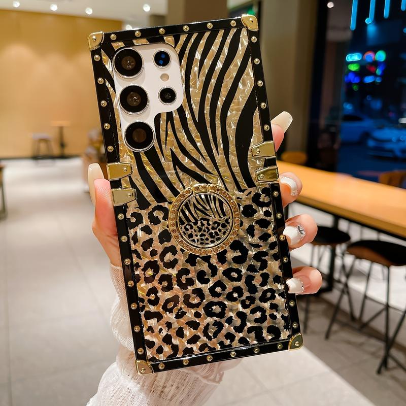 [Glitter Phone Case] Glitter Phone Case | Fashionable Leopard Print for Samsung S25 Ultra, S24 Ultra, S25, S24, S23 FE, S22, S21 FE Plus, Note20 Ultra, A16, A55, A15, A35, A25, A36, A56, A14, A54, A53, A52, A23, A32, A33, A34, A24, A13 4