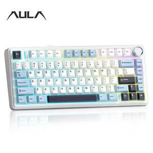 AULA F75 Mechanical Keyboard, RGB Backlight Gaming Keyboard, Durable Ergonomic & Colorful Design Keyboard for Office & Home, Gifts for Gamers, Backlit Keyboard