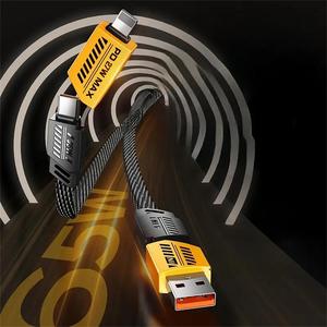 4 In 1 Plastic Multi-Port Mobile Charging Cable, 1 Count PD Fast Charger Data Cable for iPhone 16 Charger & Android Smartphone, Back to School Supplies, Holiday Essentials, Electronic Phone Accessories, Men's Gadgets, Phone Accessories