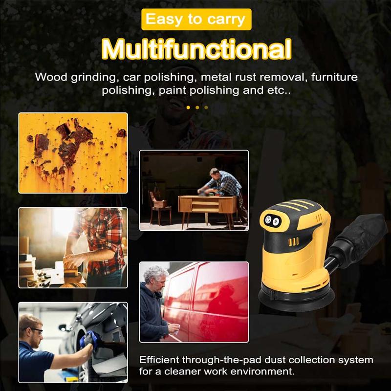 Product Introduction of For DeWalt 18V Battery 3-Speed Adjustable Electric Polisher Brushed Sander B 14