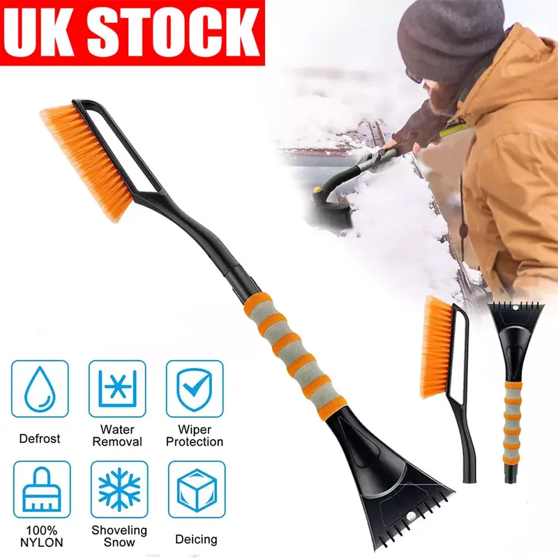 Heavy Duty Car Van Soft Grip Ice Scraper & Snow Brush Windscreen Frost Winter UK 0