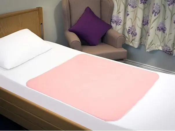 Washable Bed Protector/Pad Without Tucks - Pack of 2, Pink 1
