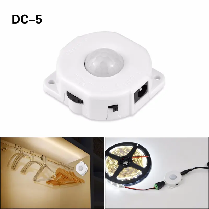 High Sensitive PIR Motion Sensor Light Switch DC 12V - 24V Automatic Infrared Motion Sensor Switch for LED Strip Light 2