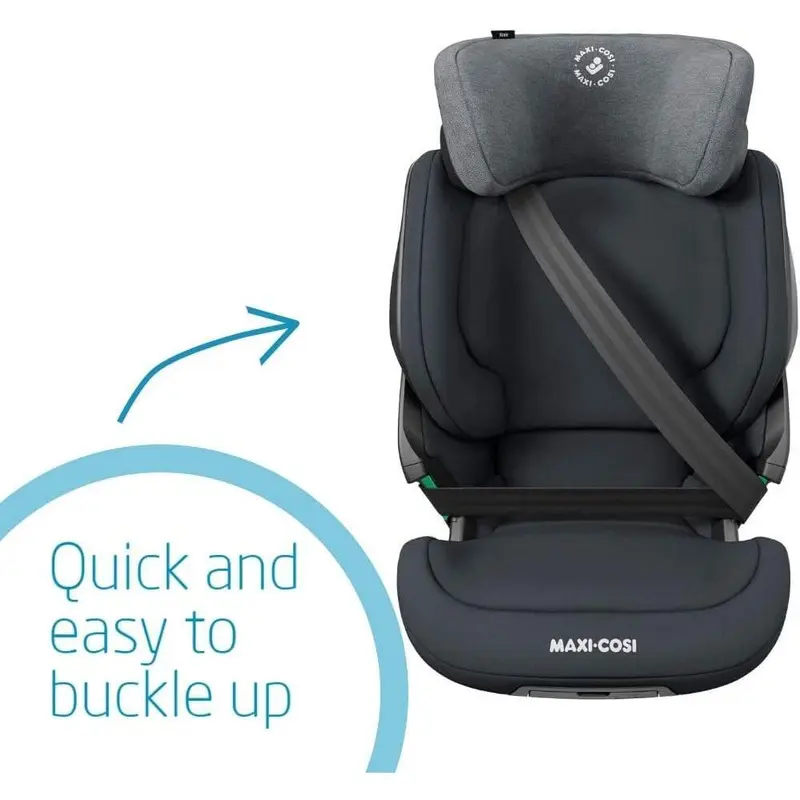 Kore i-Size High Back Booster Seat, 3.5 - 12 years, 100 - 150 cm, ISOFIX Car Seat, Adjustable Height/Width, Side Protection System Plus, Quick & Easy Buckle Up, Authentic Graphite 3