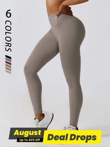 Women's Tummy Control Solid Color High Waist Sports Leggings, Casual Comfy Breathable Skinny Pants for Yoga Gym Workout Running, Ladies Sportswear for Fall & Winter, Training Leggings Pants