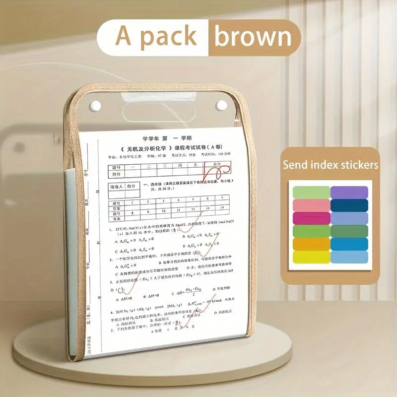1pc, Durable A4 13-Pocket Expanding File Folder, Organ bag, Thickened PVC transparent, Organizer for Student Papers & Documents, for storing student test papers and data files 8