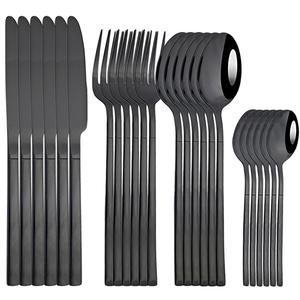Stainless Steel Cutlery Set (24pcs/set), Including Knives, Forks & Spoons, Tableware Set for Home Kitchen Dining Room