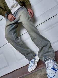 Men's Solid Color Pocket Button Fly Straight Leg Jeans, Regular Fit Street Fashion Casual Comfy Denim Pants for Daily Wear, Men Bottoms for All Seasons, Jeans for Men, Cotton