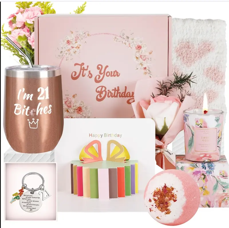 Birthday Gifts for Women, Gifts for Her, Mum, Best Friends, Sister, Wife, Girlfriend, Happy Birthday Hamper Gift Set for Women, Birthday Gift Ideas, Unique Gift Basket Birthday Presents for Women  Any Age 18th Birthday 30th Birthday 2
