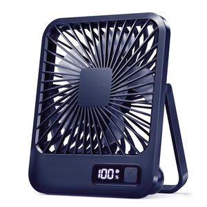 Portable USB Rechargeable Battery Powered Fan, 2000mAh 180° Tilt Folding Personal Fan with Power Display, Cordless Fan Handheld Fan 5 Speeds Table Fan for Desktop, Home, Travel