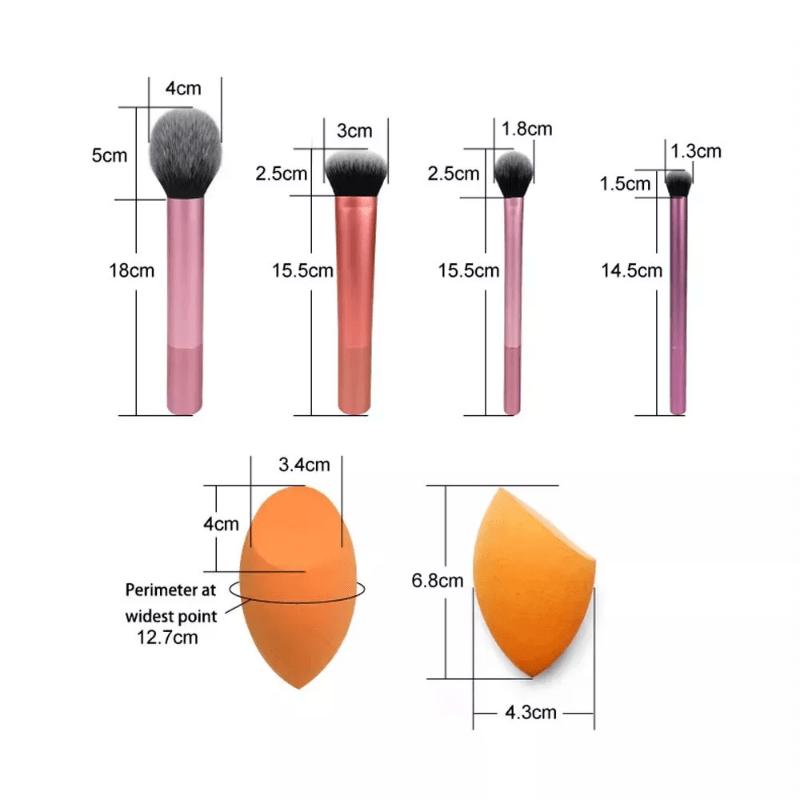 Product Introduction of Techniques Makeup Brushes Set Foundation Smooth Blender Puff Tool Sponges UK 8