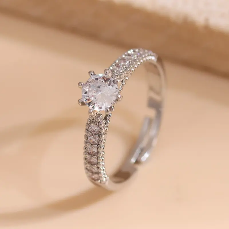 18k gold plated stone decorative ring, gift for mom, mother's day 4