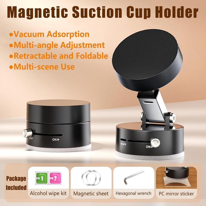 【UK SELLER】vehicle-mounted Vacuum Magnetic Phone Holder, Foldable & Portable Phone Stand, Multipurpose Phone Holder for Car, Home, Office, Magnetic Phone Mount Smartphone Cellphone 6