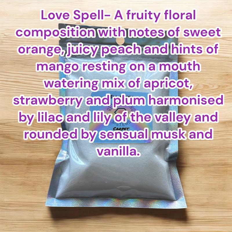 Rejuvenating Sisters Carpet & Bin Freshener – Scented blend for a fresh, long-lasting aroma. Available in mixed 150g scents, including Fruity, Masculine, Feminine, and Bath, Body & Laundry-inspired fragrances. 6