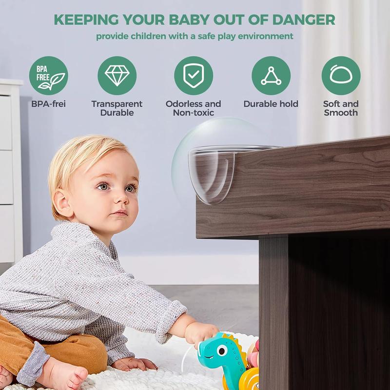 Corner Protectors for Baby Pack of 12, Thick Table Furniture Edge Protectors for Kids with Strong Adhesion, Corner Guard & Edge Safety Bumpers Clear - 6 R and 6 L 5
