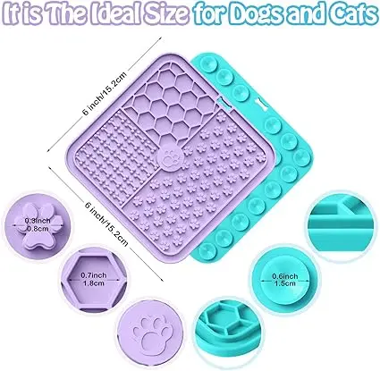 Licky Mats for Dogs and Cats, Premium Lick Mats with Suction Cups for Dog Anxiety Relief, Dog Licking Mat for Bathing, Grooming and Training 5