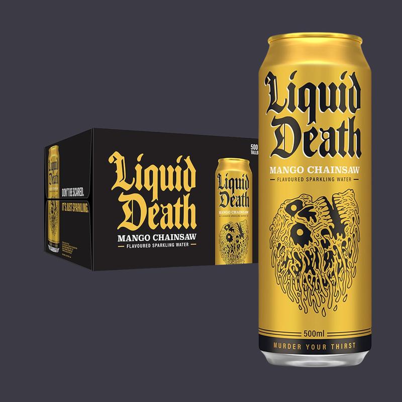Liquid Death Mango Chainsaw Sparkling Water | 24 x 500ml cans | Kill your thirst with Liquid Death Premium flavored Water, sourced from the Alps and made by nature | best before 20 September 2025 3