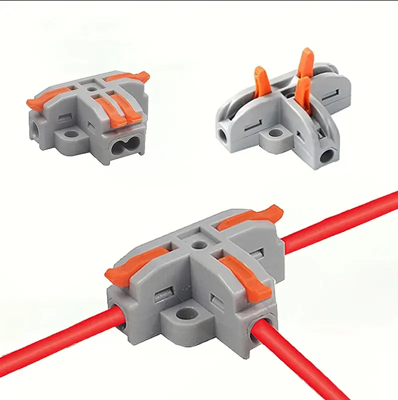 T3/T4 Quick Connector T-Clip - Three-Way & Four-Way Splitter for Secure Cable Branch Connections 3