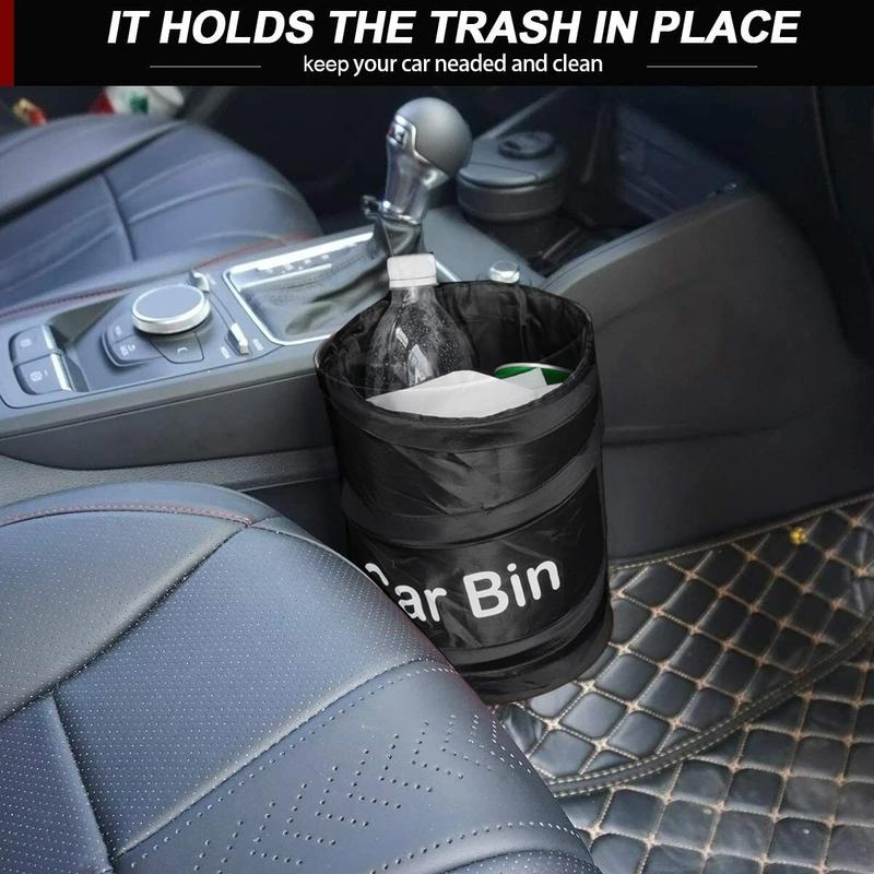 Car Trash Can Portable Garbage Bin Collapsible Pop-up Leak Proof Trash Can Bag 2