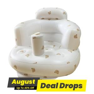 Cute Cartoon Bear Pattern Baby Chair, Baby Learning Seat, Nursery Chair, Soft Cushion Cozy Baby Chair for Newborns, Leaning Chair Infant & Toddler Furniture, Summer Gift, Girls Birthday Gift, High Chair, Portable Toddler Chair, Teddy Chairs Sets for Girl