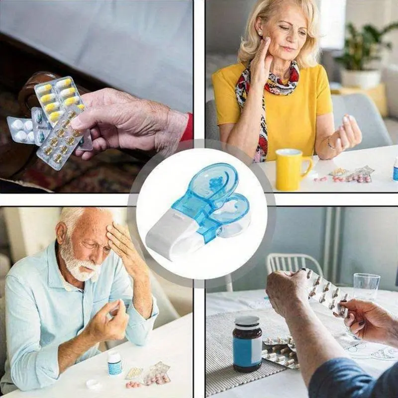 Portable Pill Extractor Set of 2 Mini Extractors with Storage Box Design for Elderly and Disabled 3