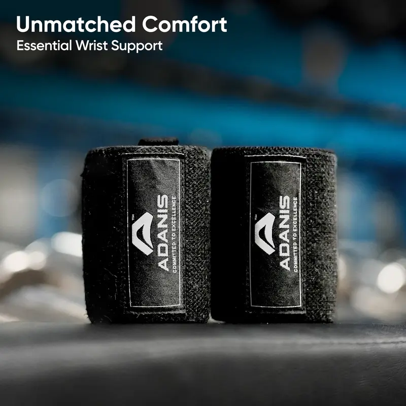 Adanis Power Weight Lifting Wrist Wraps Supports Gym Training Fist Straps - Sold as Pair & One Size Fits All 5