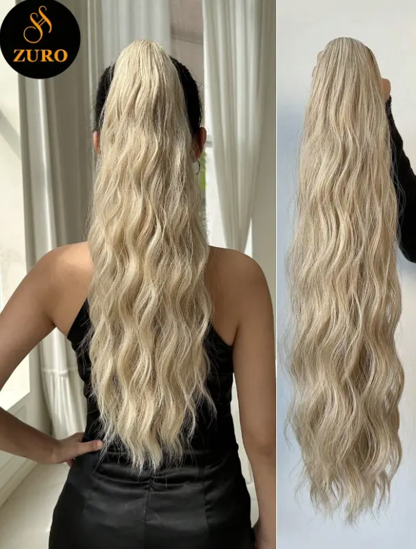 22inch long synthetic wavy Curly Ponytail hair Claw Ponytail For Women Party Daily 0