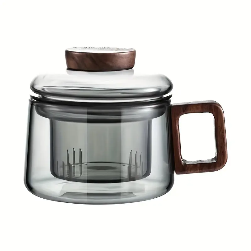 Rainbow Snowman  A Reusable, Heat - Resistant Glass Tea Cup Featuring an Infuser, Perfect for Loose - Leaf Tea and Suitable for Versatile Use at Home or in the Office 4