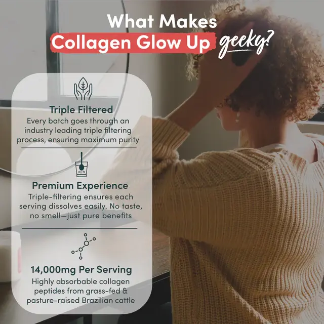 Nutrition Geeks- Collagen Glow Up Powder for Skin Beauty Healthcare Vitamin 1