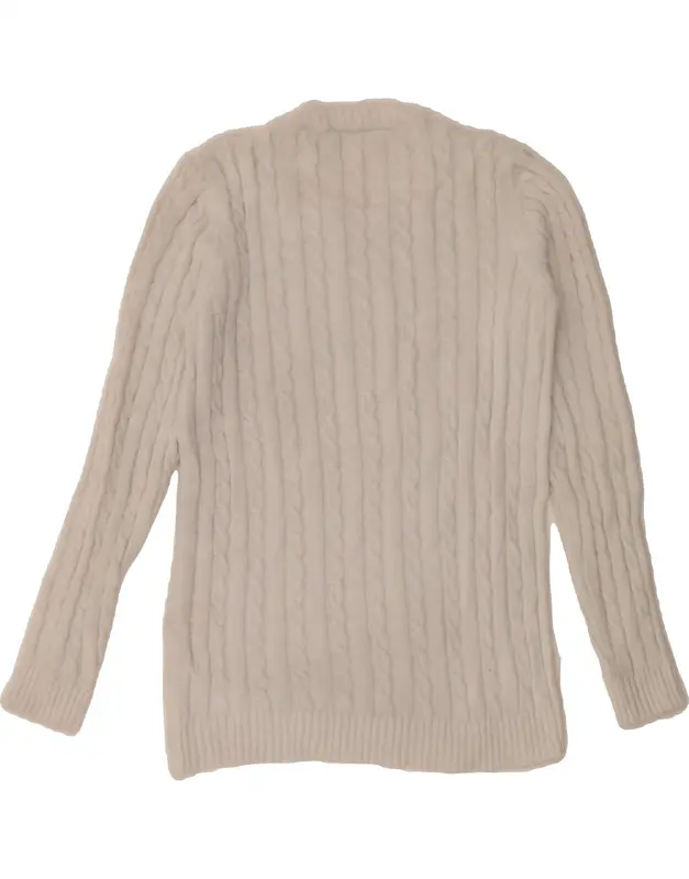 Pre-Owned Vintage REFRIGIWEAR Womens Crew Neck Jumper Sweater UK 12 Medium White Cotton 2