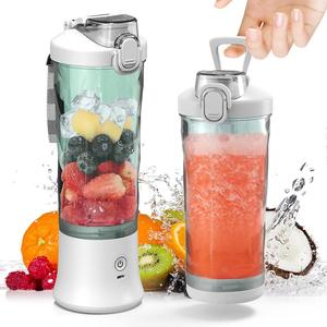 Portable Blender, 1 Box USB Rechargeable 6 Blades Blender Cup with Travel Lid, Fruit & Vegetable Juicer for Home Kitchen Outdoor Camping