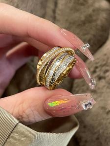 Elegant Rhinestone Ring, Exquisite Trendy Ring, Fashionable Jewelry for Women & Girls for Party Decoration