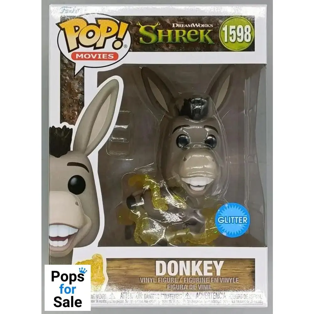 1598 Donkey (Glitter) - Shrek Funko POP - Brand New