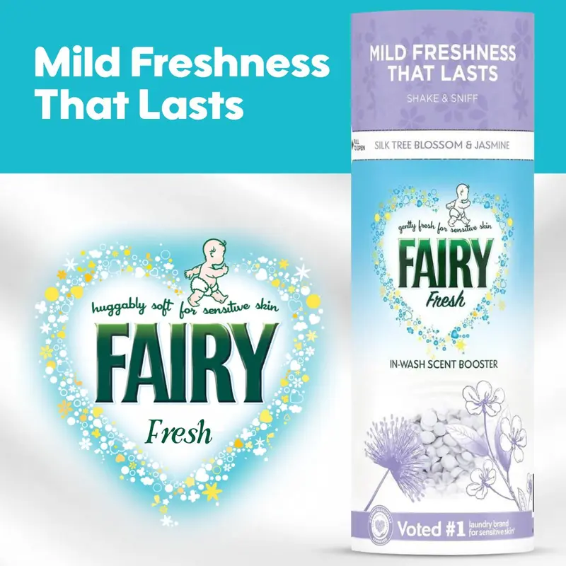 Fairy Non Bio Laundry Silk Tree Blossom & Jasmine 3Pc Bundle – 50W Fabric Conditioner, 27W Platinum Gel & 176g Scent Booster 1