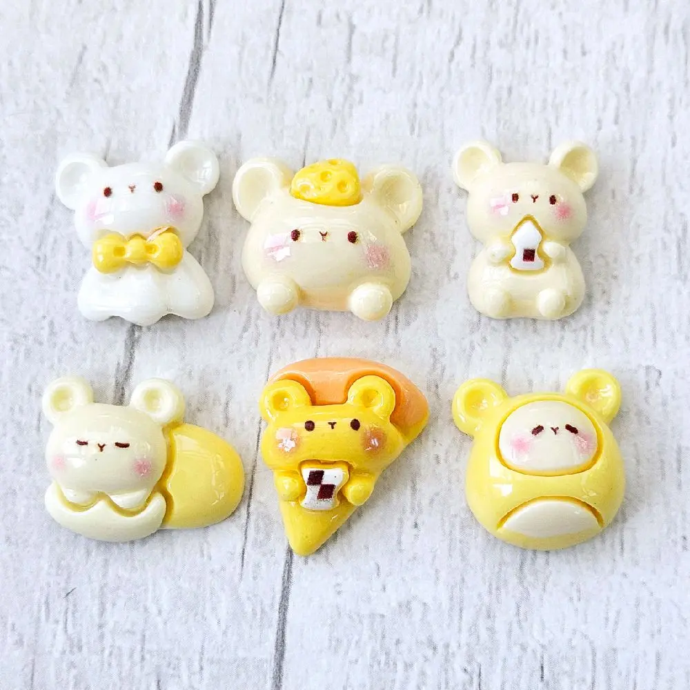 Kawaii Crafts Cute Cartoon Cheesy Hamster Resin Flatback Charms