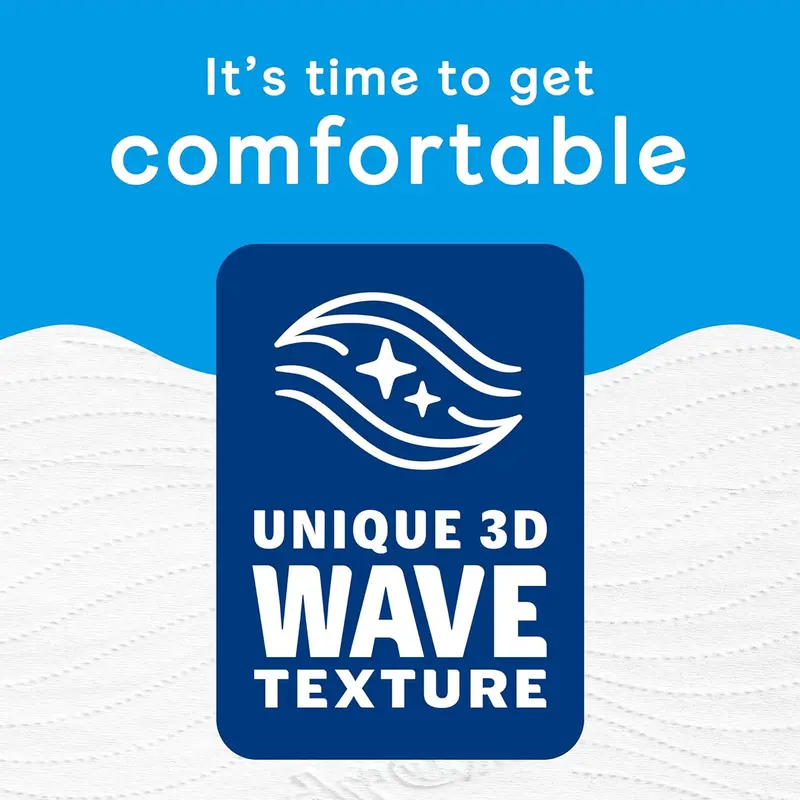 Andrex Complete Clean Toilet Roll 24 Rolls (Previously Andrex Classic Clean Toilet Tissue) Unbeatable Toilet Paper with Unique 3D Wave, FSC Certified 3