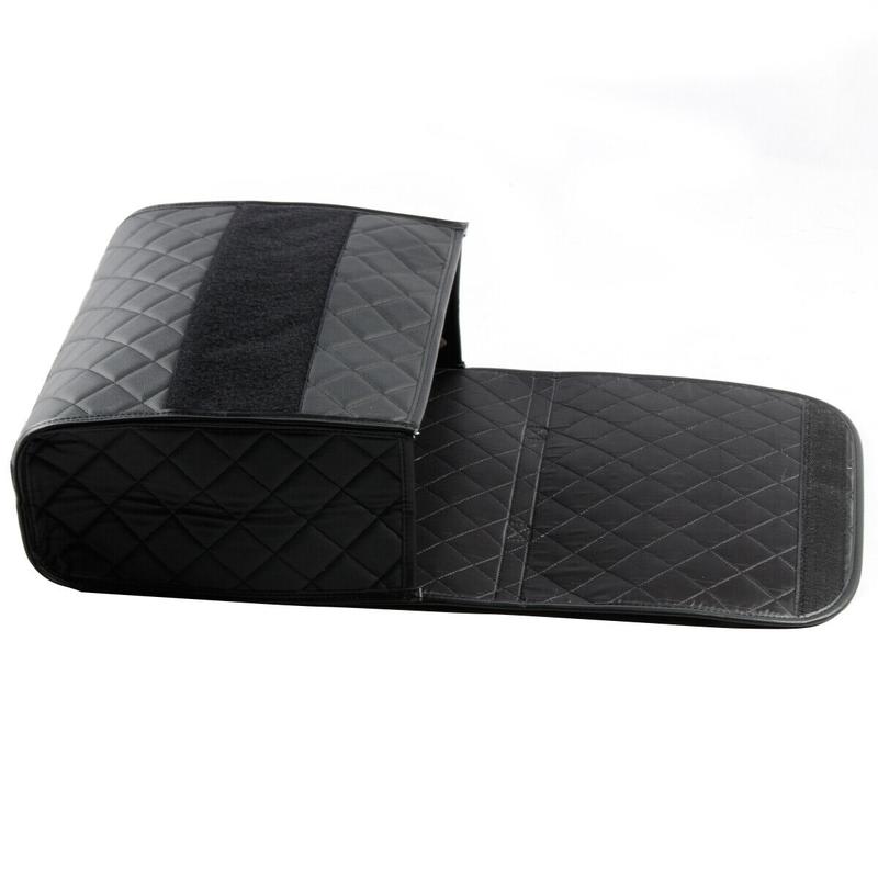 COMPATIBLE WITH CLASSIC MINI - Boot Tidy Organiser Compact Storage Car Trunk Anti Slip Bag Leather Square Quilted Black - Gift Idea 4