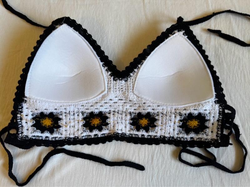 Product Introduction of Handmade Crotchet Bra Top for Women - Perfect for Beach Wear Cotton Crochet Soft Womenswear Boho Breathable Casual Comfortable Crop Fits 6