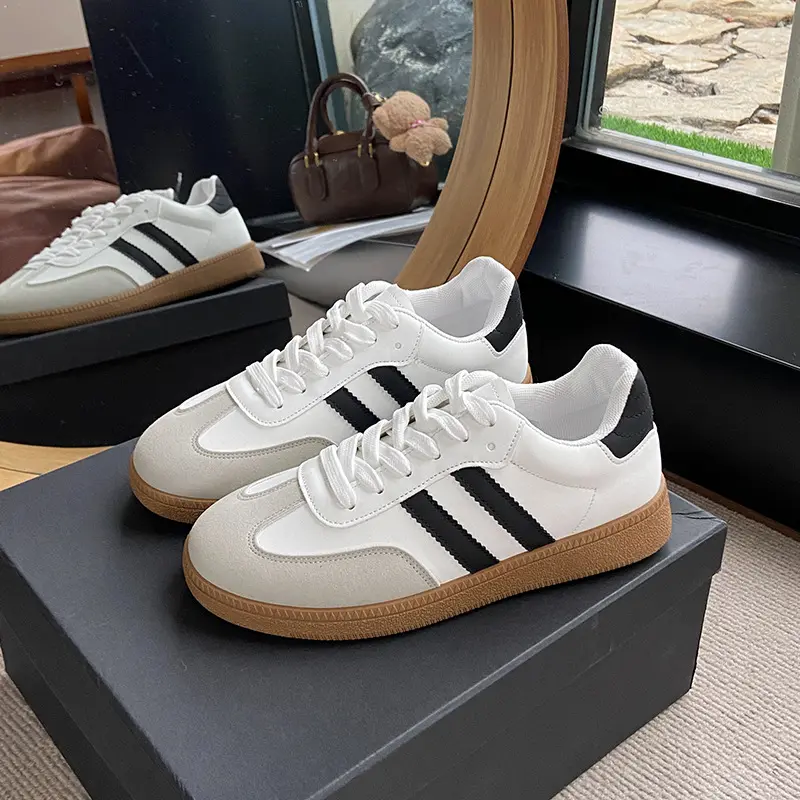 Women's Casual Frosted Board Shoes Plus Size New Sports All-Match Retro Single-Layer for Spring Autumn Walking German Style