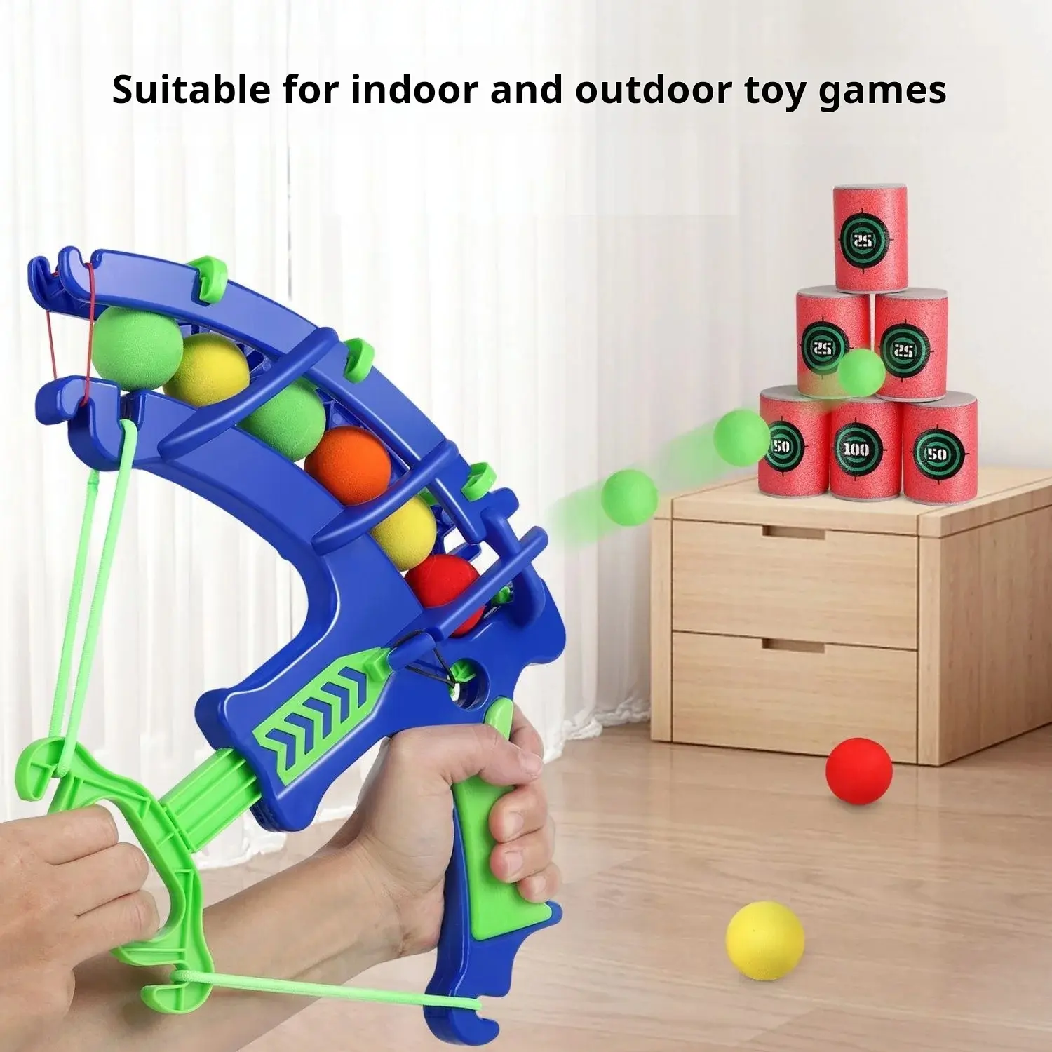 Montessori Throw Sport Slingshot Target Sticky Ball Dartboard Basketball Board Games for Kids