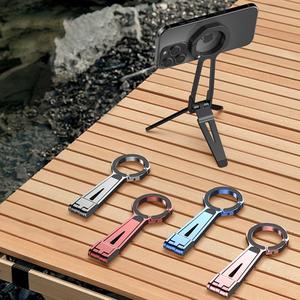 Carabiner Shaped Design Phone Holder, Flexible Angles Adjustment Phone Selfie Stick Tripod, Phone Accessories for Outdoor Camping Hiking, Phone Stand