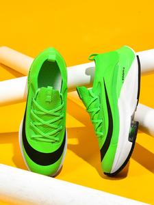 Unisex Letter & Striped Print Running Shoes, Casual Sporty Breathable Comfortable Sneakers, Air Sole Sneakers for Daily Wear, Versatile Athleisure Style